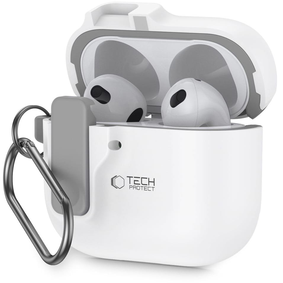 Apple AirPods 4 Tech-Protect Biztonsági Tok - Fehér