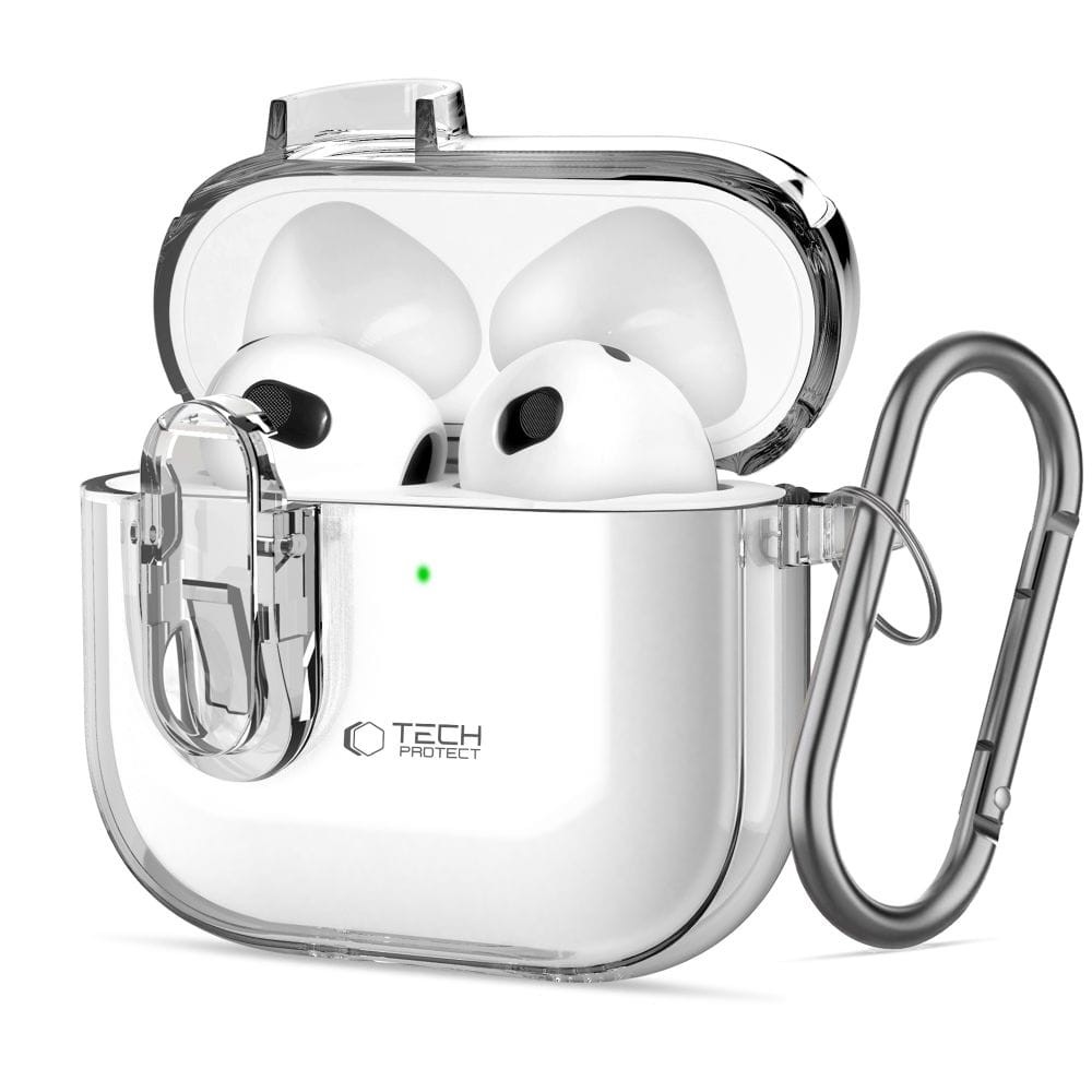 Apple AirPods 4 Tech-Protect Biztonsági Tok - Átlátszó