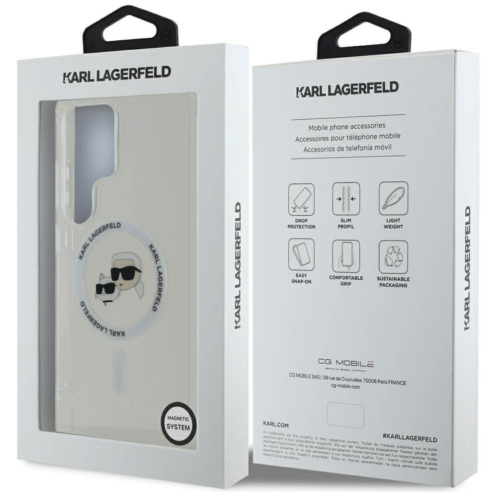 Samsung S25 Ultra KARL LAGERFELD KLHMS25LHLSKCH MagSafe IML Hátlap - Átlát
