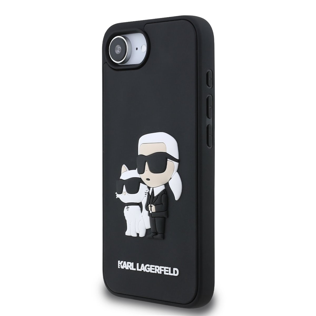 Apple iPhone 16e KARL LAGERFELD KLHCPSE43DRKCNK Hátlap - Fekete