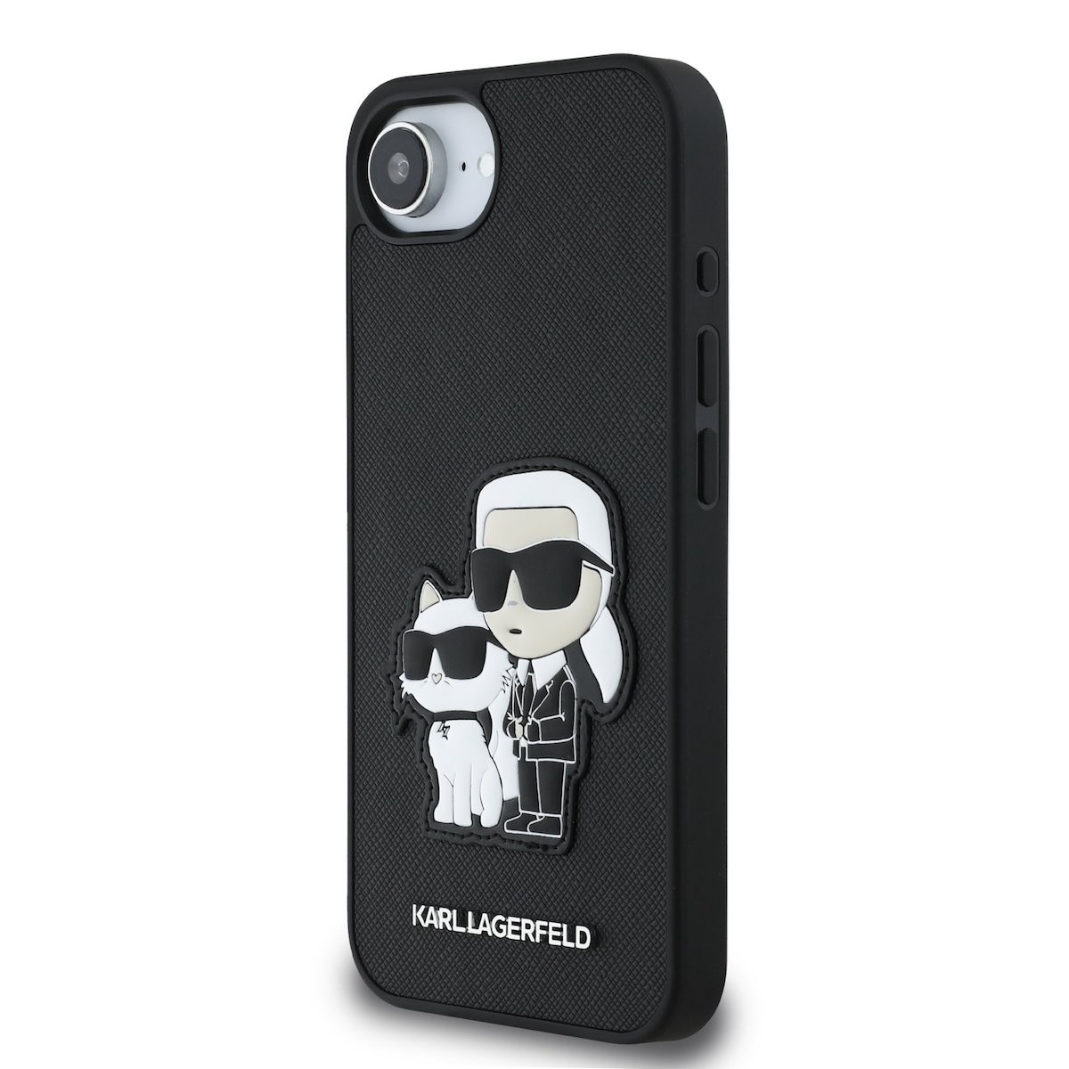 Apple iPhone 16e KARL LAGERFELD KLHCPSE4SANKCPK Hátlap - Fekete