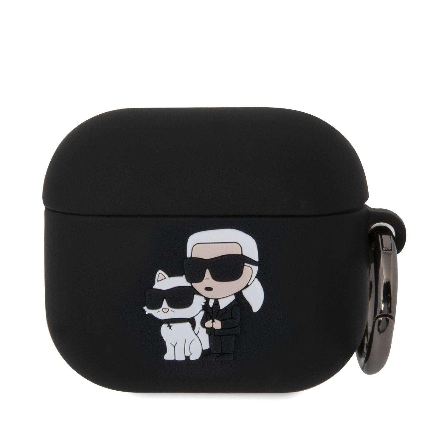 Apple Airpods 4 KARL LAGERFELD KLA4RUNKC Liquid Silicon Tartó - Fekete