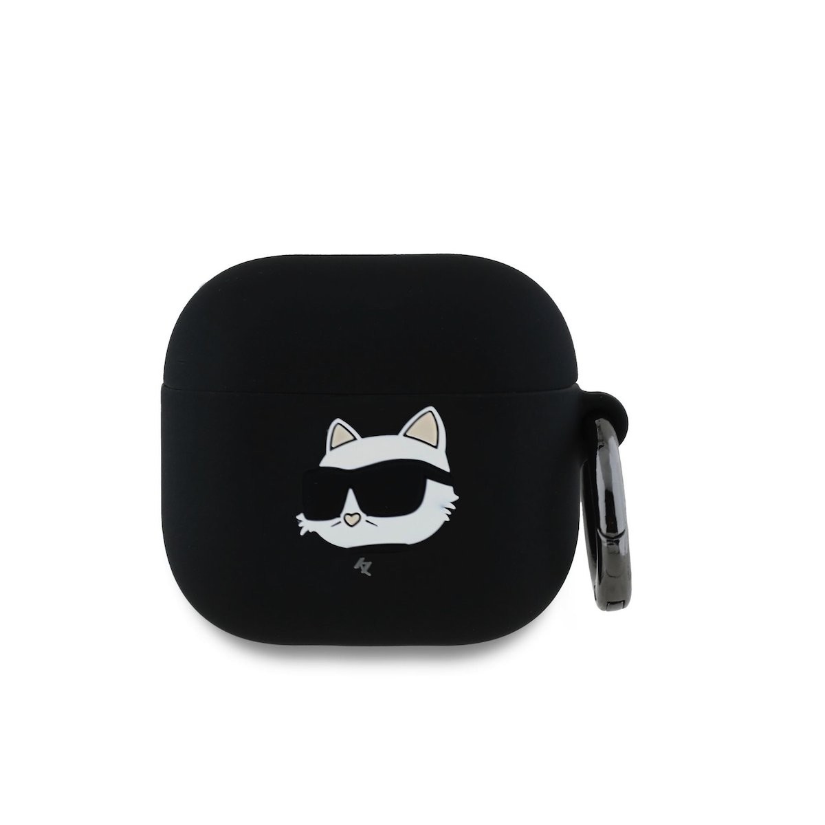 Apple Airpods 4 KARL LAGERFELD KLA4RUNCHK Liquid Silicon Tartó - Fekete