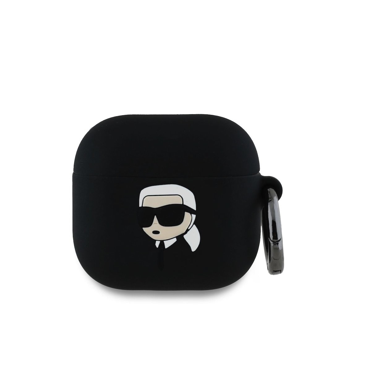 Apple Airpods 4 KARL LAGERFELD KLA4RUNIKK Liquid Silicon Tartó - Fekete