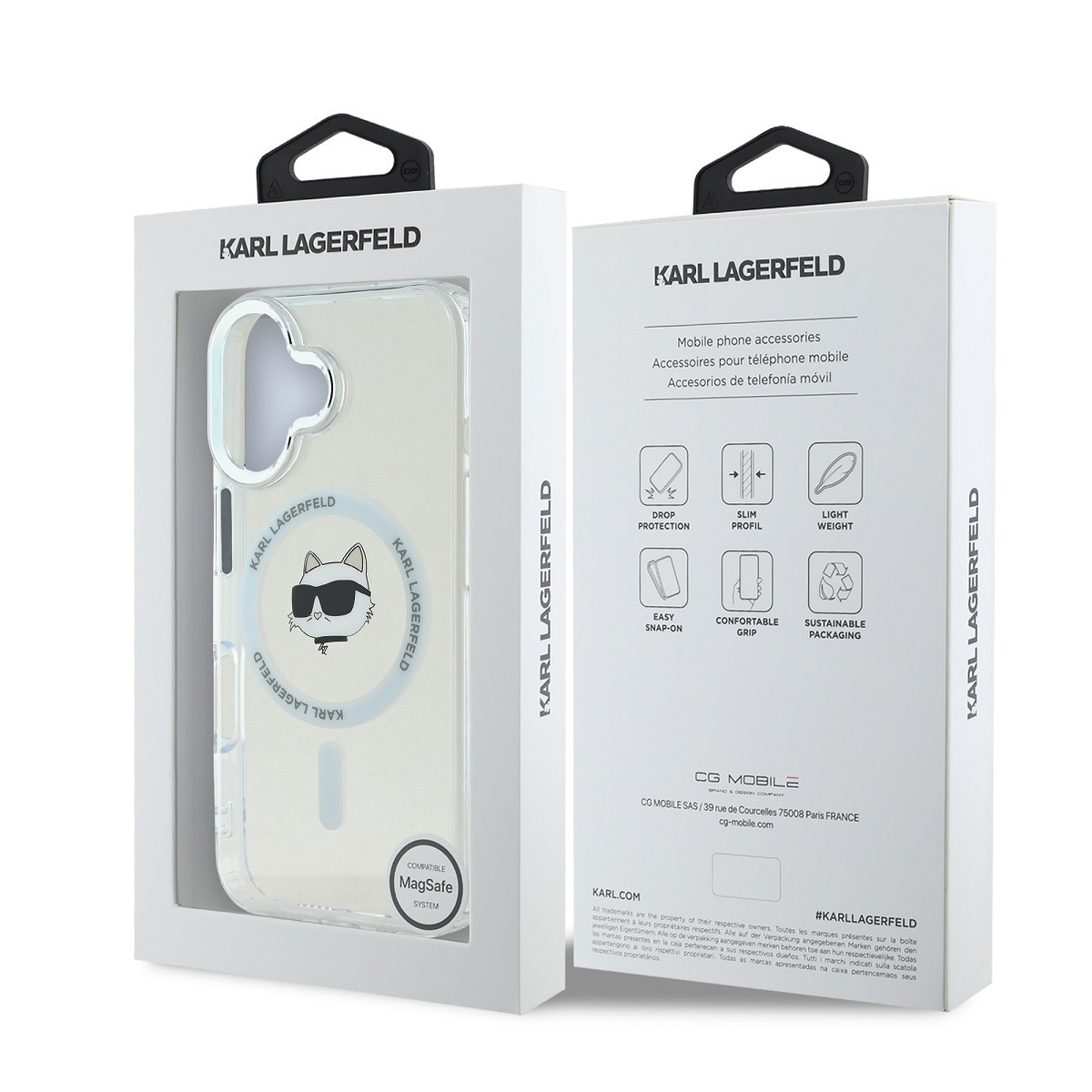 Apple iPhone 16 KARL LAGERFELD KLHMP16SHLSCHH Magsafe IML Hátlap - Átlátsz