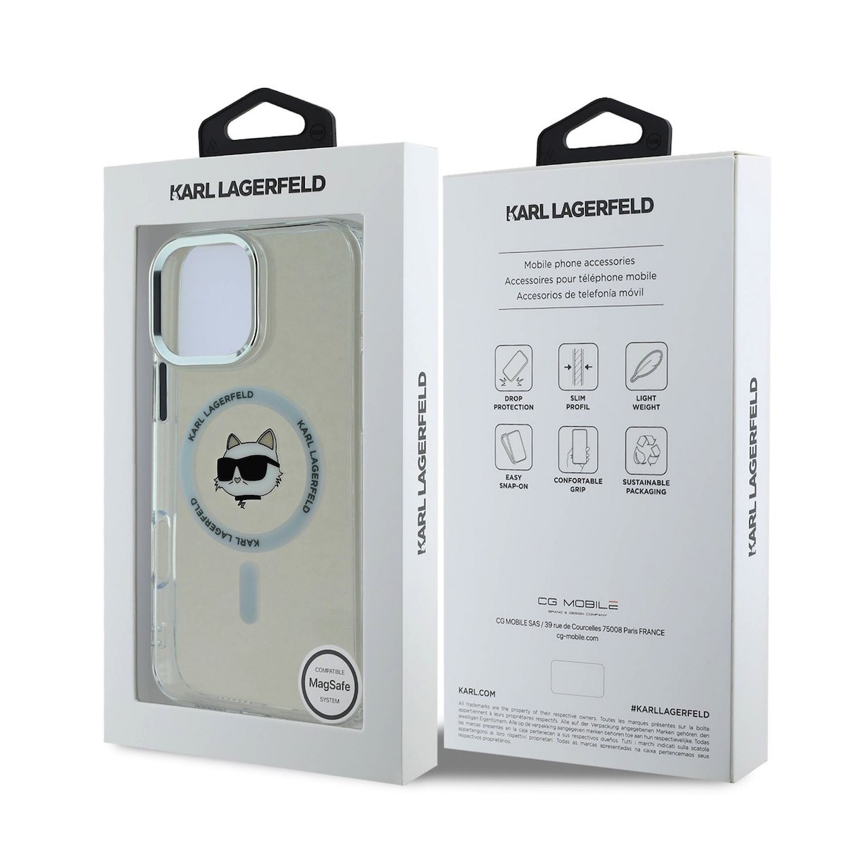 Apple iPhone 16 Pro KARL LAGERFELD KLHMP16LHLSCHH Magsafe IML Hátlap - Átl