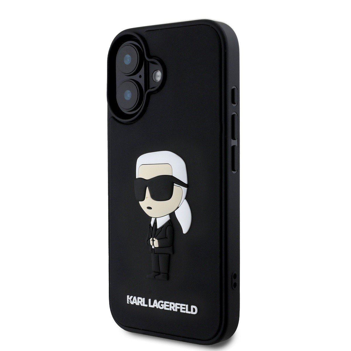 Apple iPhone 16 KARL LAGERFELD KLHCP16S3DRKINK Hátlap - Fekete