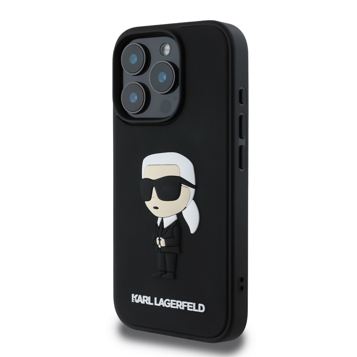 Apple iPhone 16 Pro Max KARL LAGERFELD KLHCP16X3DRKINK Hátlap - Fekete