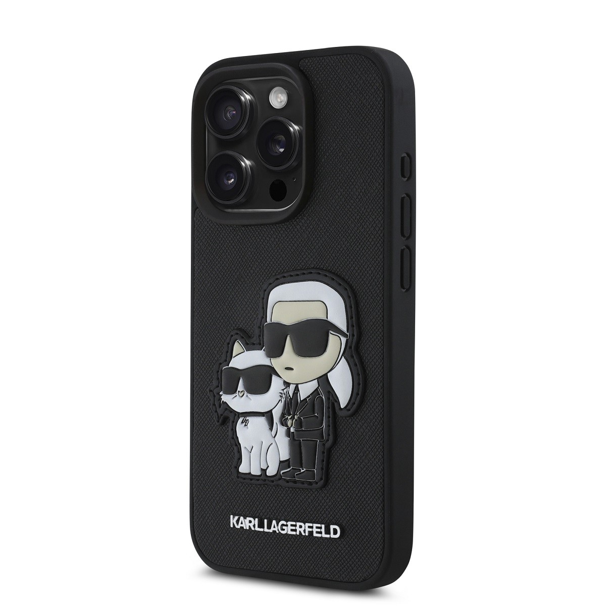Apple iPhone 15 Pro Max KARL LAGERFELD KLHCP15XSANKCPK Hátlap - Fekete