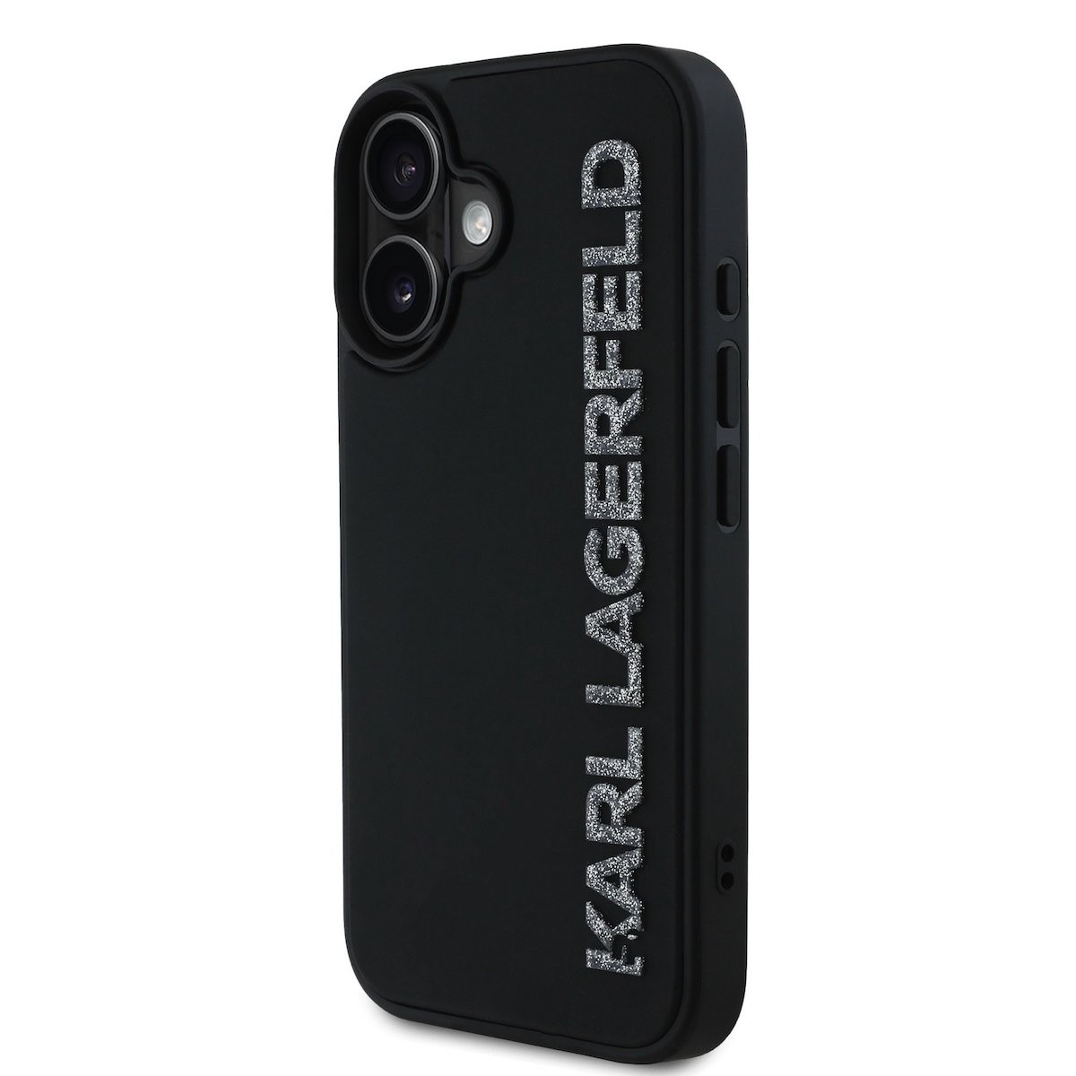 Apple iPhone 16 KARL LAGERFELD KLHCP16SRBKGVCK Hátlap - Fekete