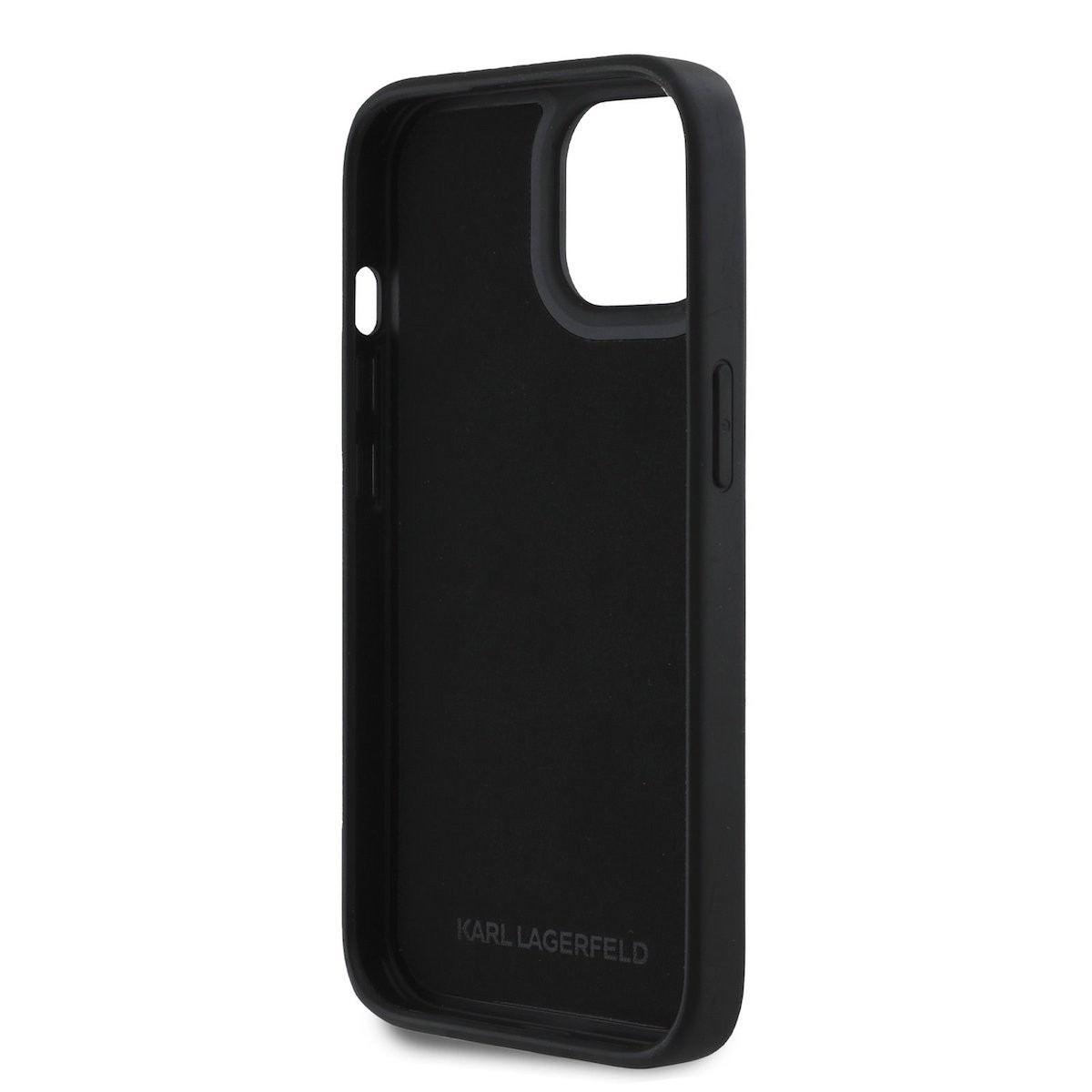 Apple iPhone 15 KARL LAGERFELD KLHCP15SRBKGVCK Hátlap - Fekete