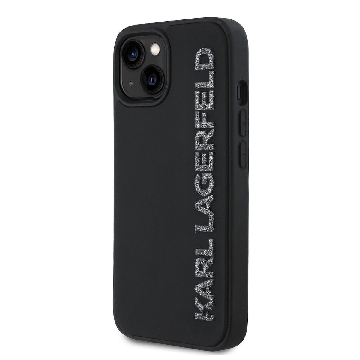 Apple iPhone 15 KARL LAGERFELD KLHCP15SRBKGVCK Hátlap - Fekete