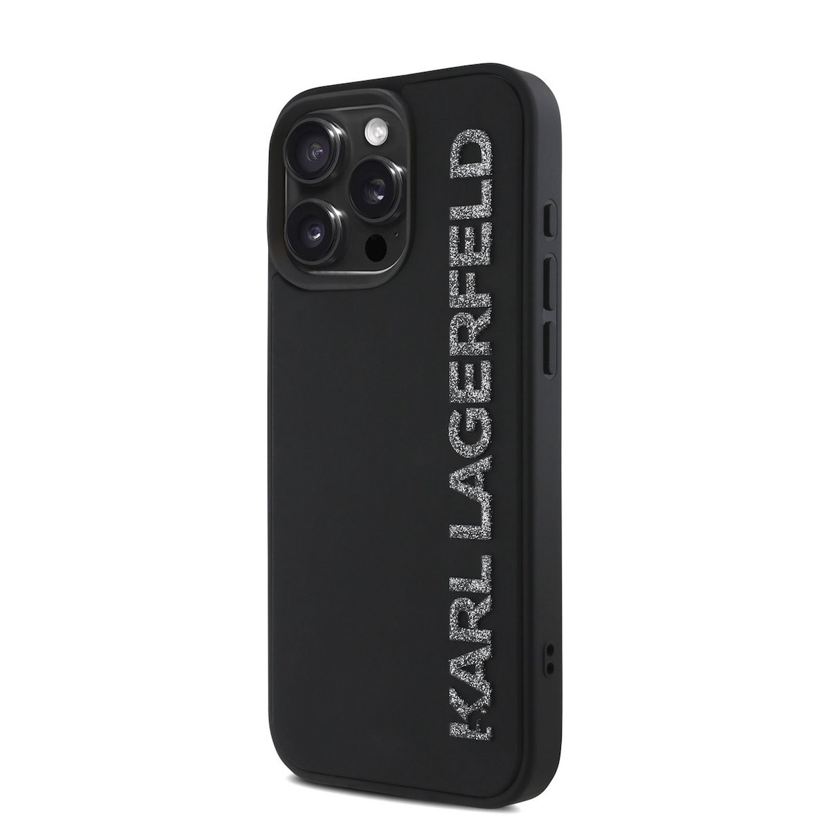 Apple iPhone 15 Pro Max KARL LAGERFELD KLHCP15XRBKGVCK Hátlap - Fekete