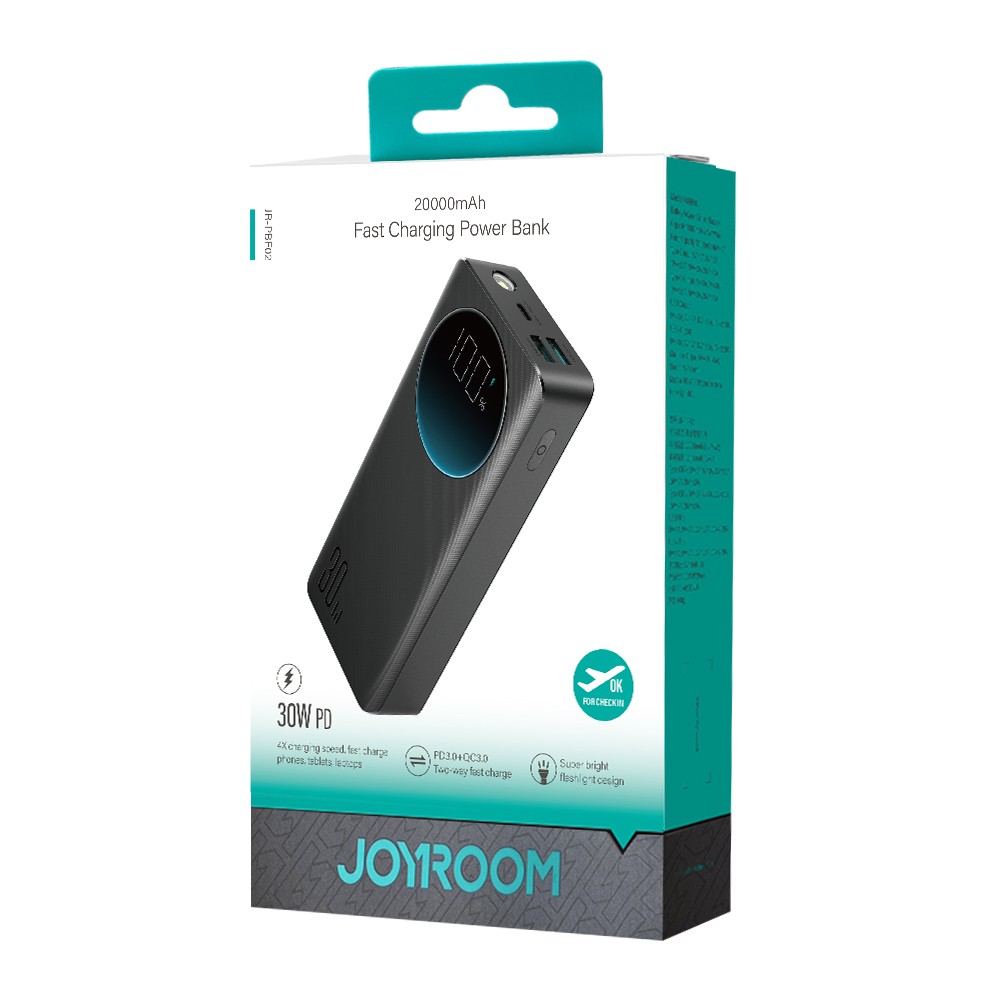 Joyroom JR-PBF02 20000mAh 30W Powerbank - Fekete
