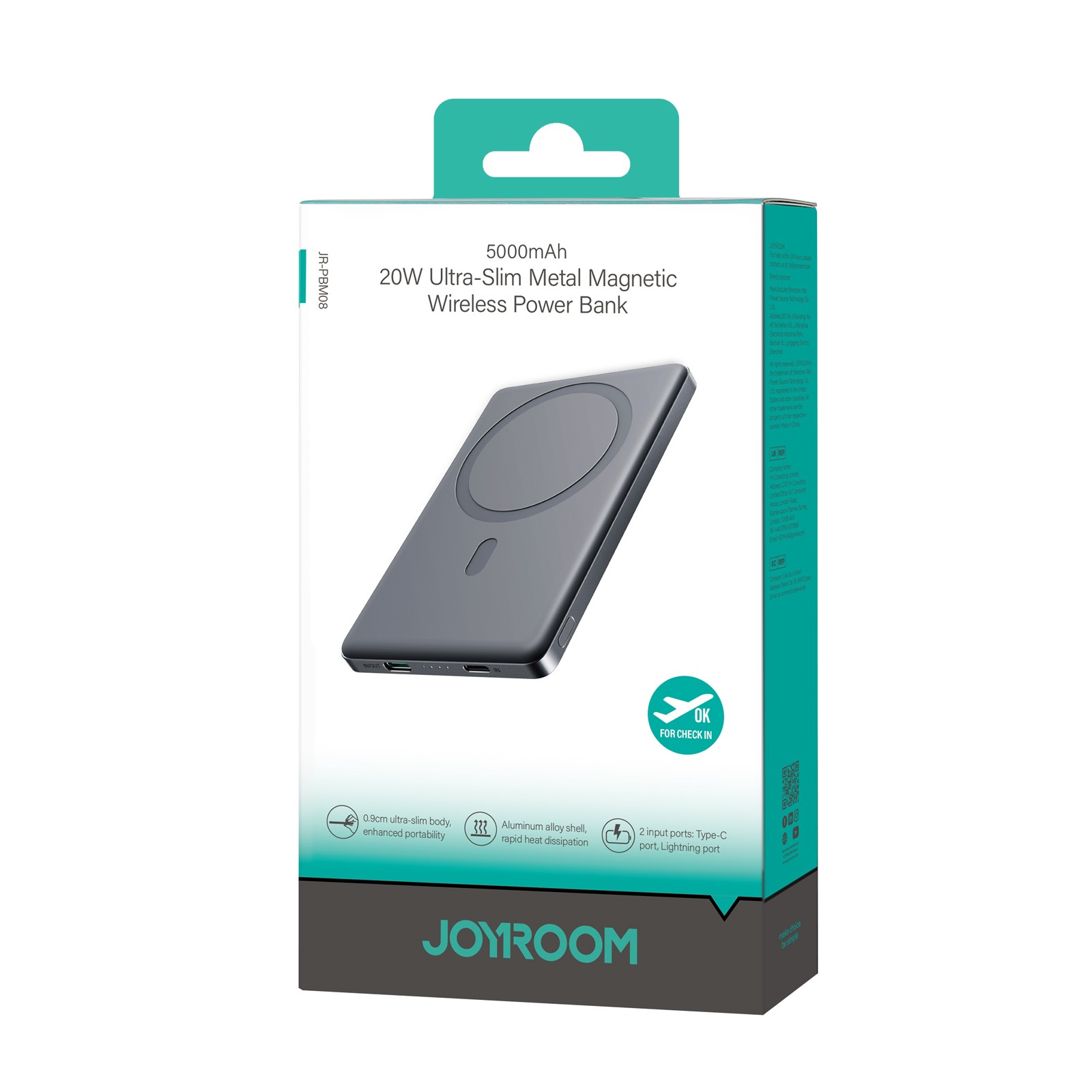 Joyroom JR-PBM08 5000mAh 20W MagSafe Powerbank - Grafit