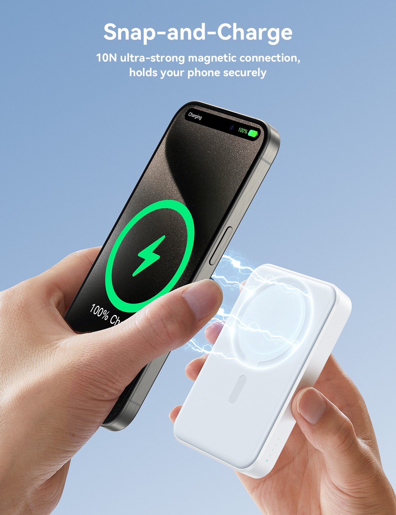 Joyroom JR-W020 10000mAh 20W MagSafe Powerbank - Fehér