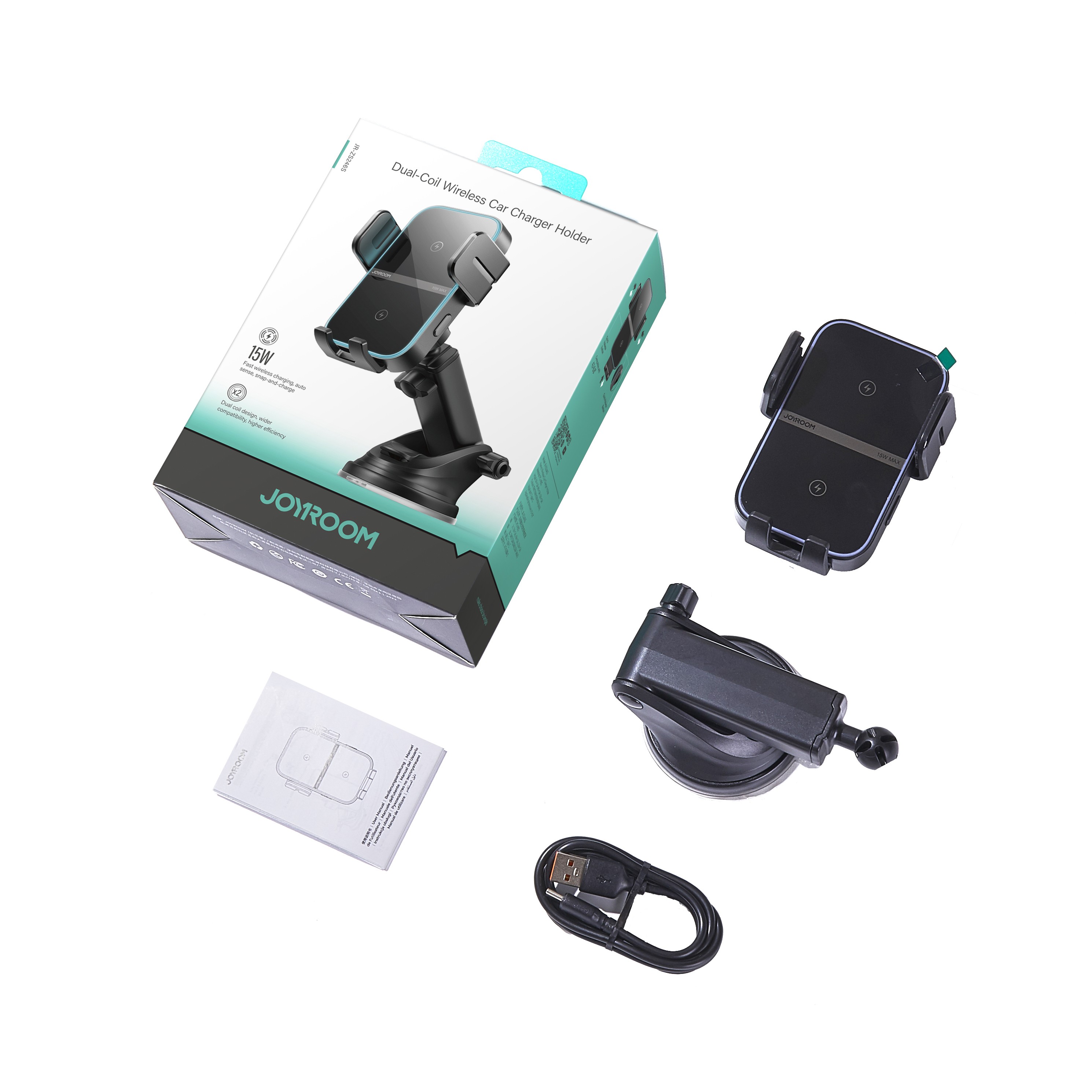 Joyroom JR-ZS246 S Autómata Wireless Autós Töltő és Tartó - Fekete