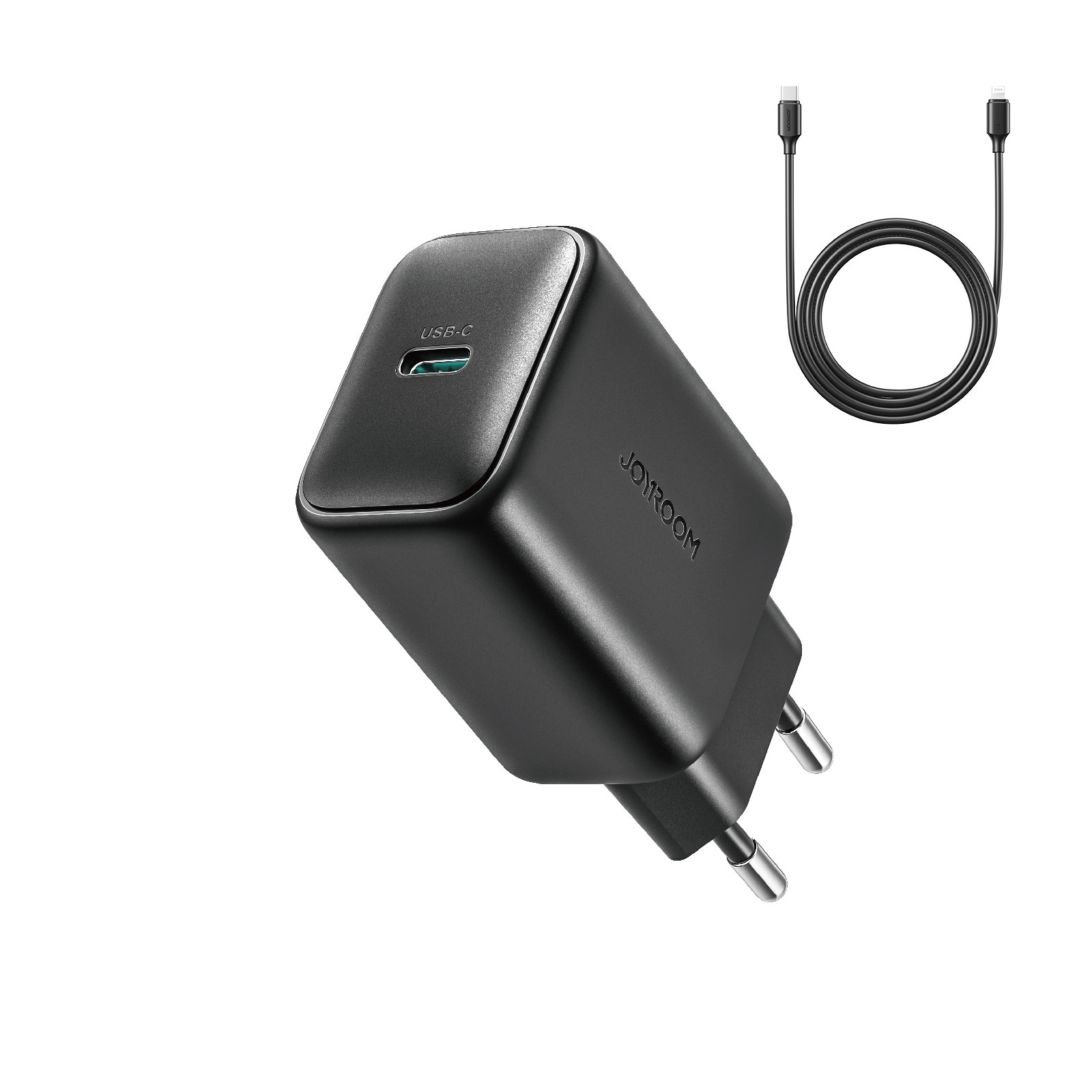 Joyroom JR-TCF23 25W Hálózati Töltő + USB-C 1M Adatkábel - Fekete