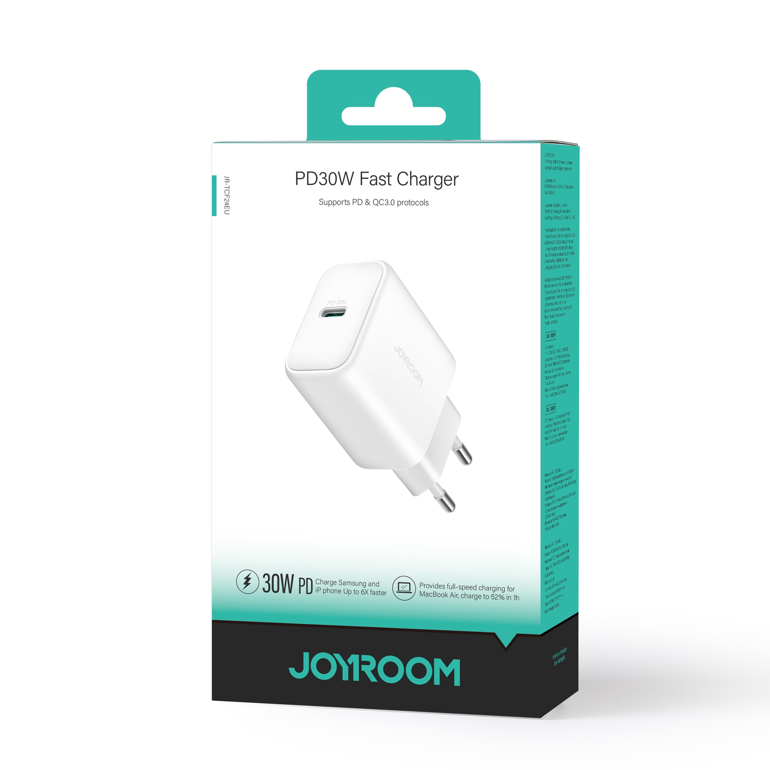 Joyroom JR-TCF24 30W Hálózati Töltő - Fehér