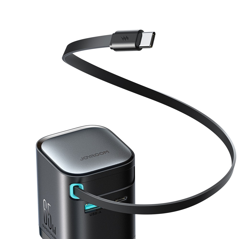 Joyroom JR-TCL02 65W Hálózati Töltő + USB-C 1M Adatkábel - Fekete