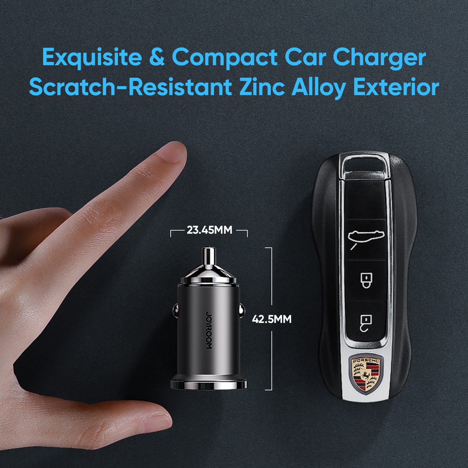 Joyroom C-A35 Mini 45W Autós Töltőfej - Ezüst