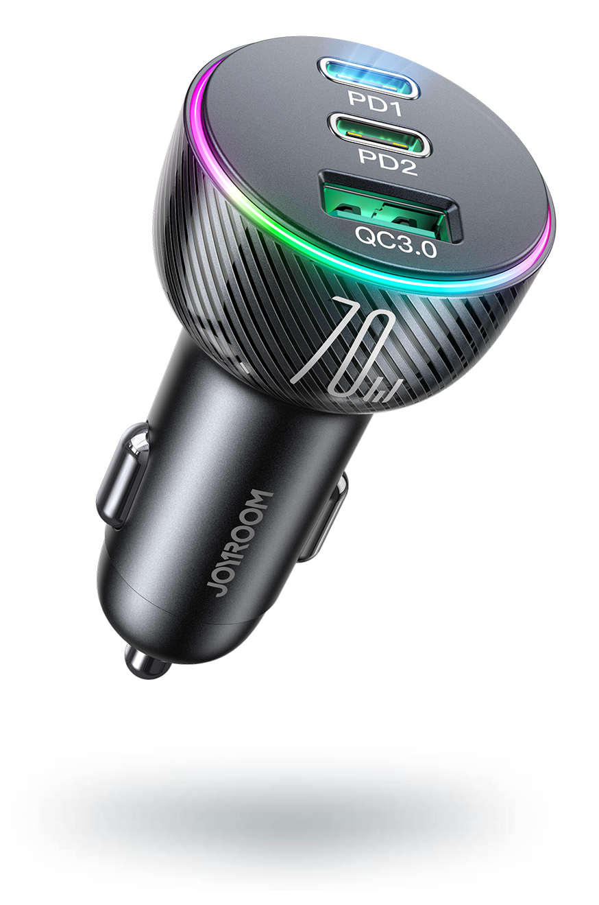 Joyroom JR-CL26 Mini 70W Autós Töltőfej - Fekete