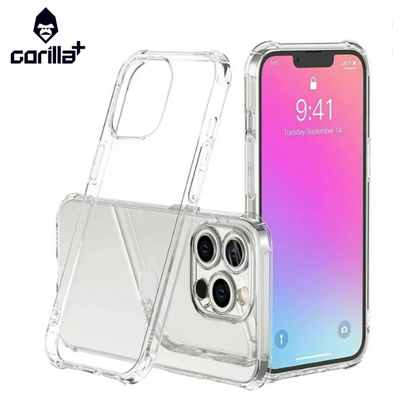 Apple iPhone 16e Gorilla+ Anti Shock TPU Tok - Átlátszó