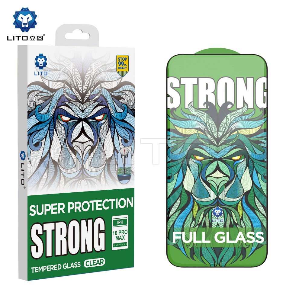 Apple iPhone 16 Pro/17 Lito D+ Max Strong Edge 2.5D Full Üvegfólia - Feket