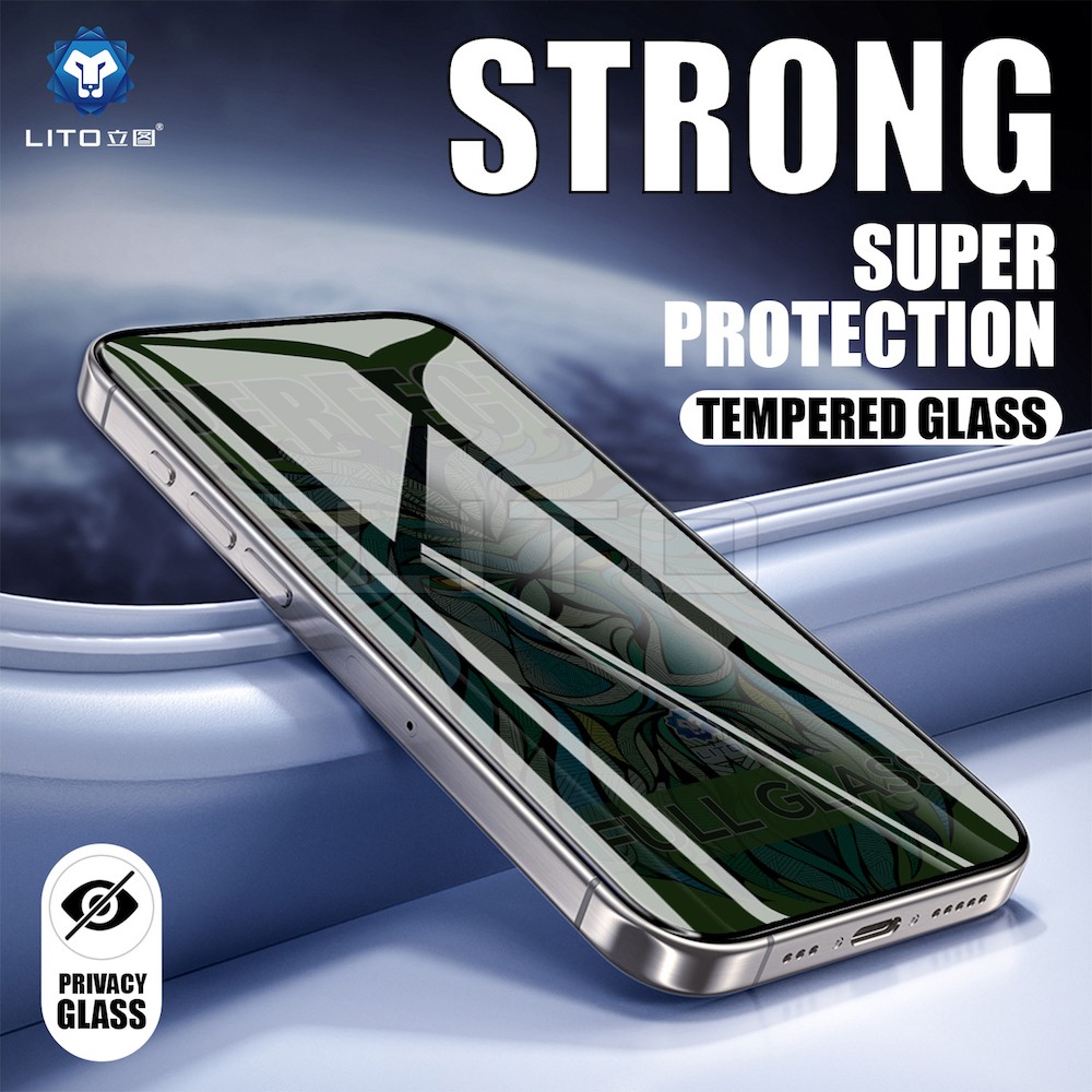 Apple iPhone 16 Pro/17 Lito D+ Max Strong Edge Privacy 2.5D Full Üvegfólia
