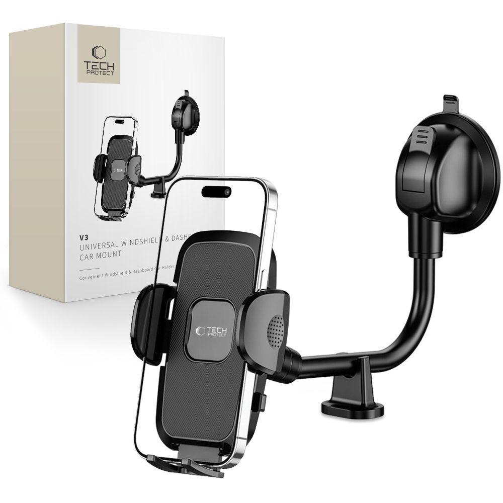 Tech-Protect V3 Long Arm Autós Tartó - Fekete