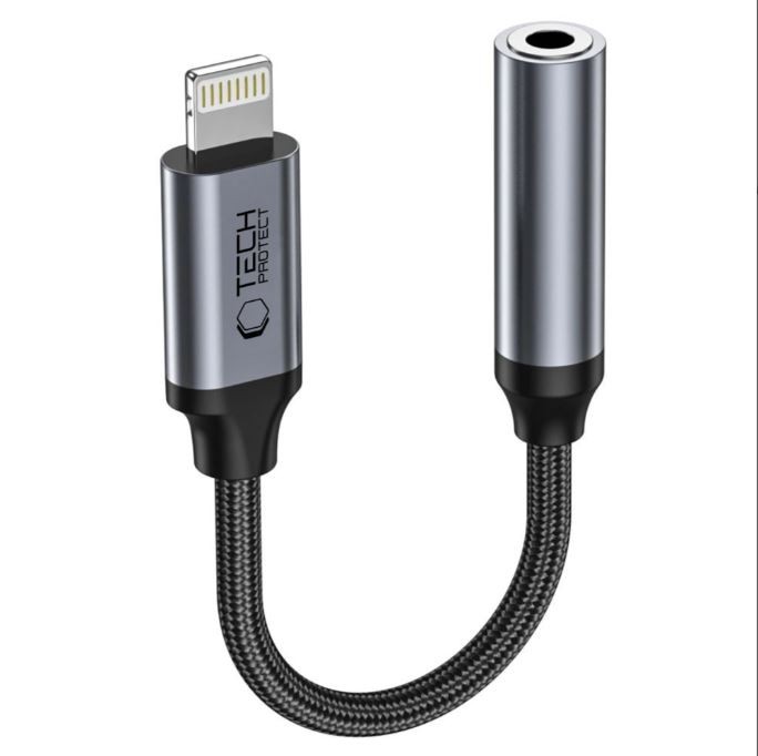 Tech-Protect Lightning to 3.5mm Jack Átalakító - Fekete
