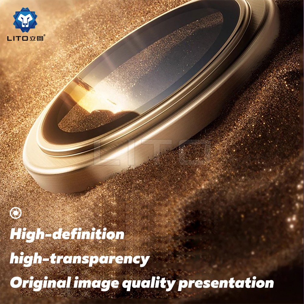 Apple iPhone 16/16 Plus Lito S+ original AR 3D Fém Kameravédő Üvegfólia -