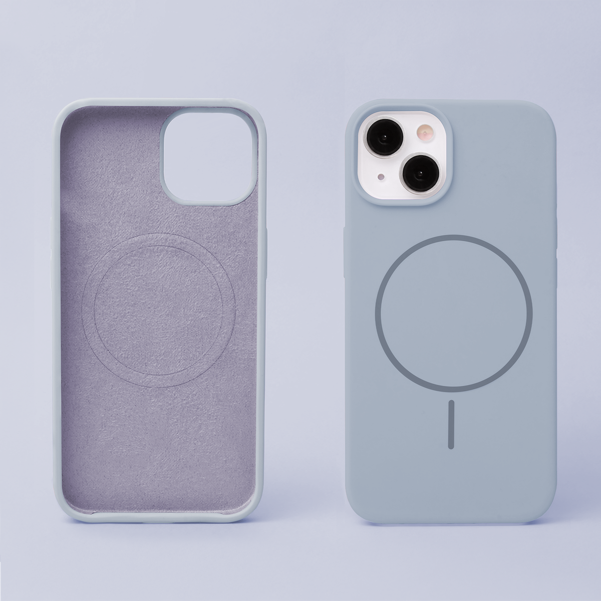 Apple iPhone 16e Silicon Magsafe Hátlap - Világoskék