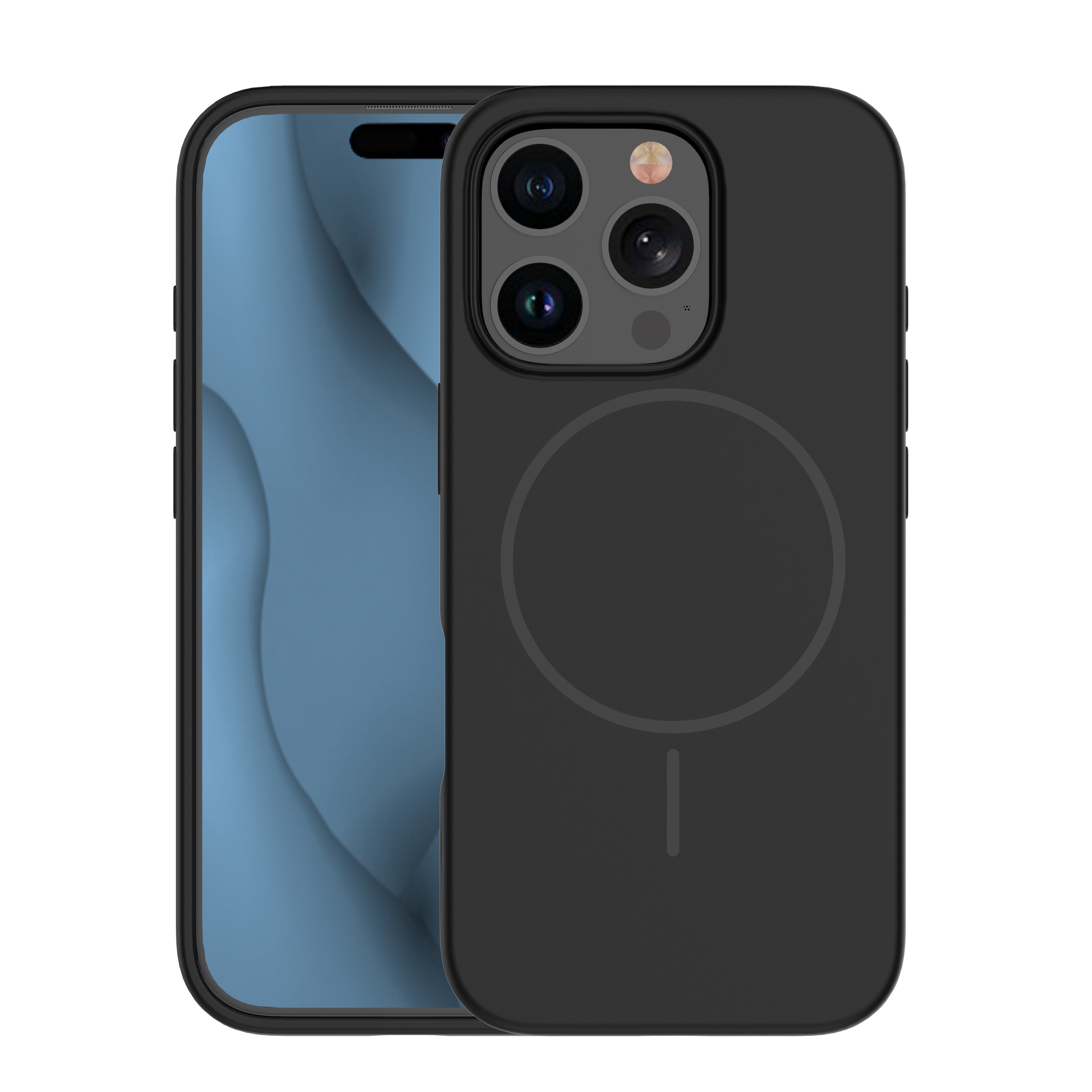 Apple iPhone 16e Silicon Magsafe Hátlap - Fekete