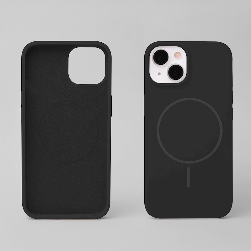 Apple iPhone 16e Silicon Magsafe Hátlap - Fekete