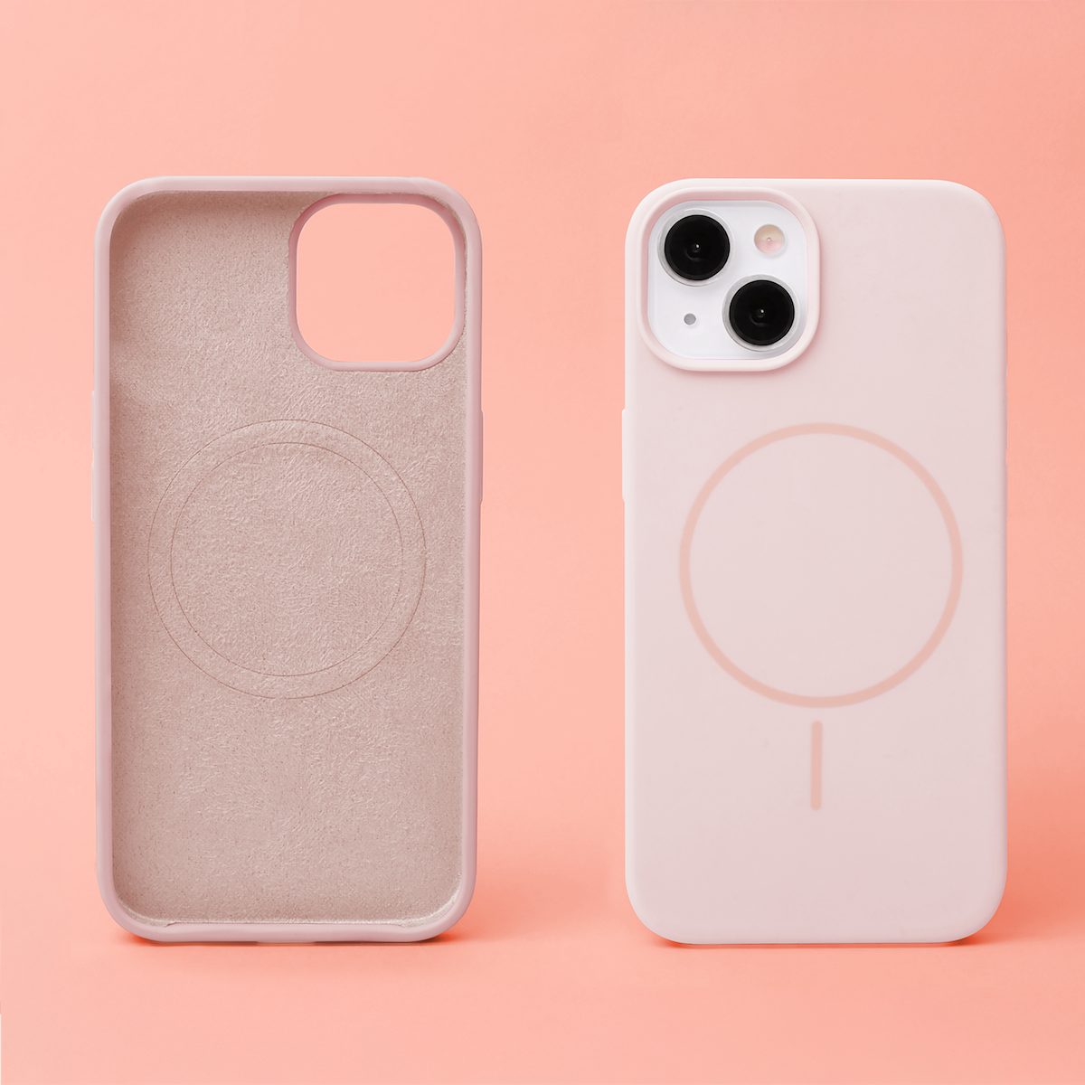 Apple iPhone 16e Silicon Magsafe Hátlap - Rózsaszín