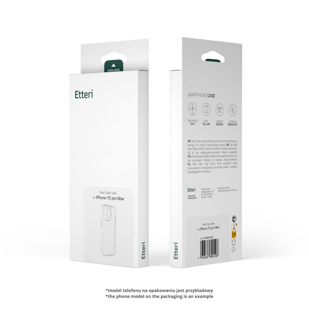 Apple iPhone 15 Etteri Clear Hátlap - Átlátszó