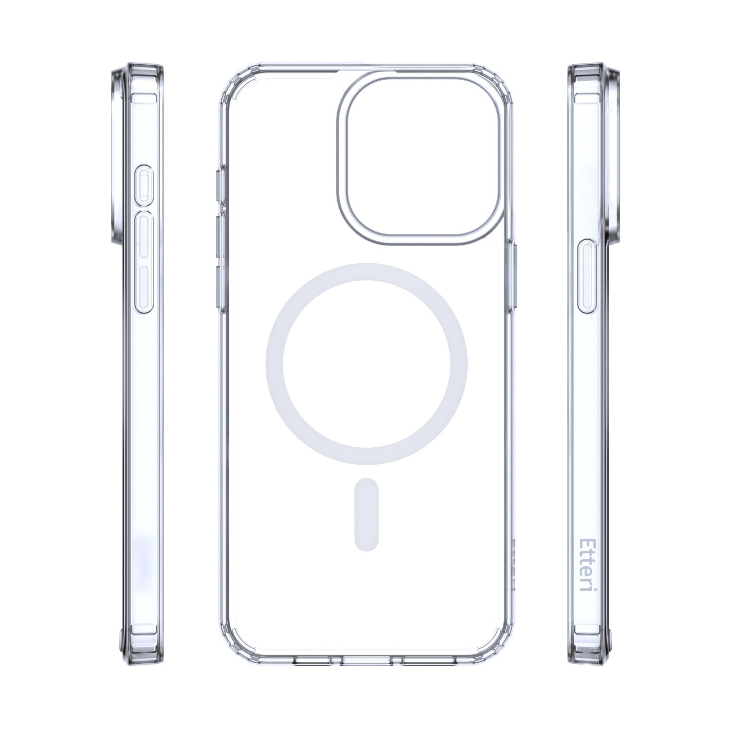 Apple iPhone 15 Pro Max Etteri Hybrid Magsafe Hátlap - Átlátszó