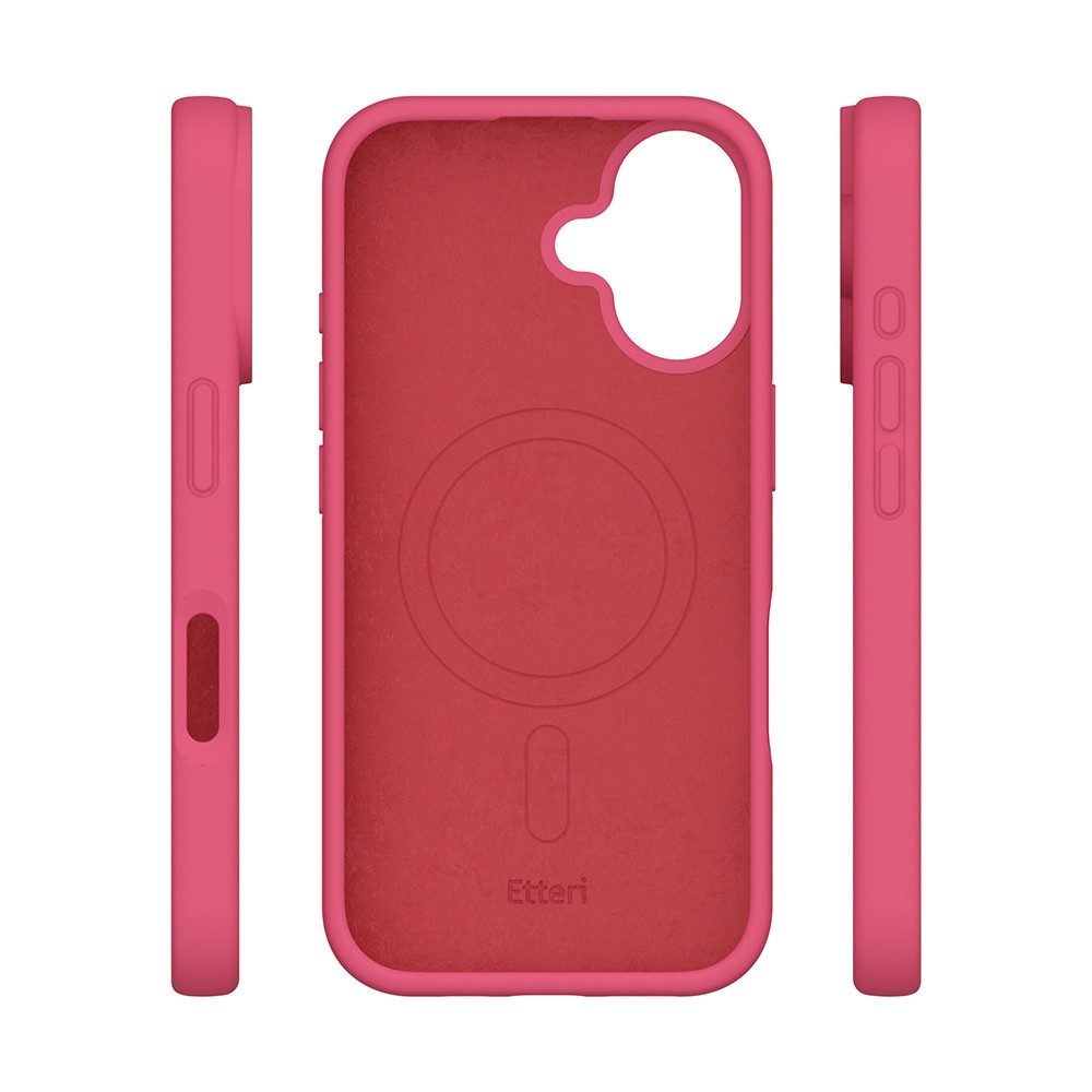 Apple iPhone 16 Etteri Silicone Magsafe Hátlap - Rózsaszín