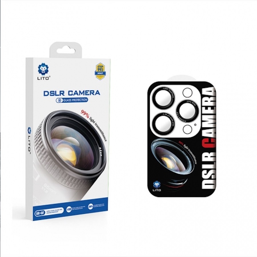 Apple iPhone 16 Pro/16 Pro Max Lito DSLR Titanium Kameravédő Üvegfólia - N