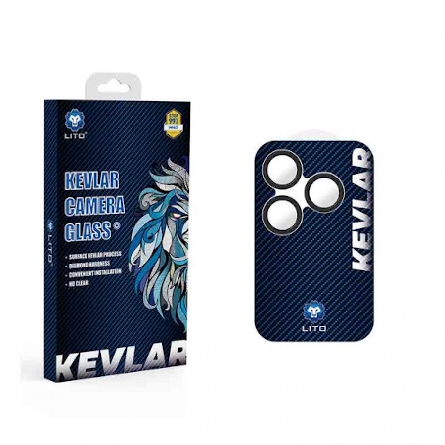 Apple iPhone 16 Pro/16 Pro Max Lito Kevlár Titanium Kameravédő Üvegfólia -