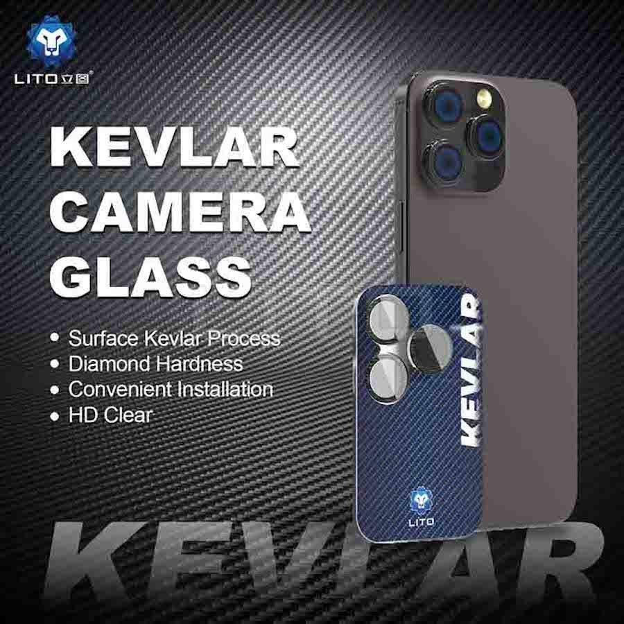 Apple iPhone 16 Pro/16 Pro Max Lito Kevlár Titanium Kameravédő Üvegfólia -