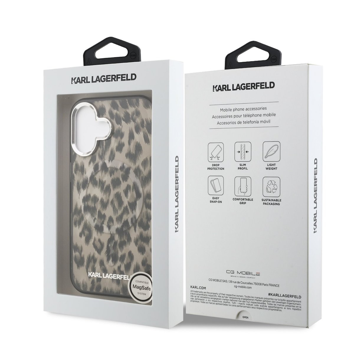 Apple iPhone 16 KARL LAGERFELD KLHMP16SHDLEOICW Magsafe IML Hátlap - Barna