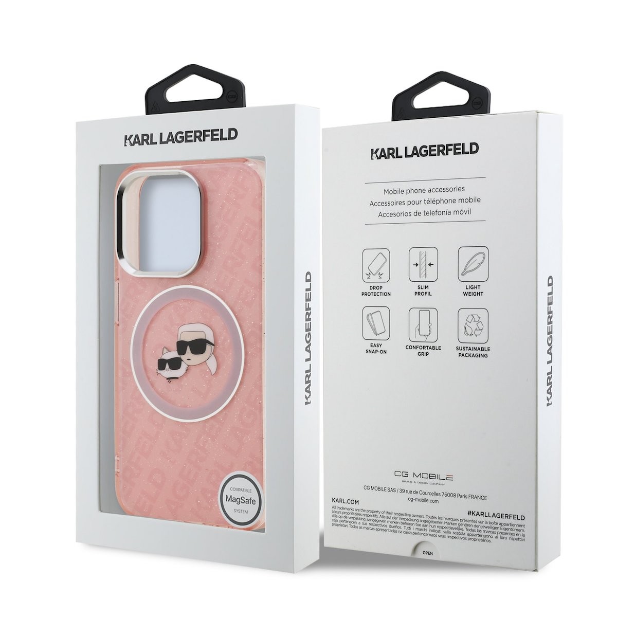 Apple iPhone 16 Pro Max KARL LAGERFELD KLHMP16XHMKBKCHP Magsafe IML Hátlap