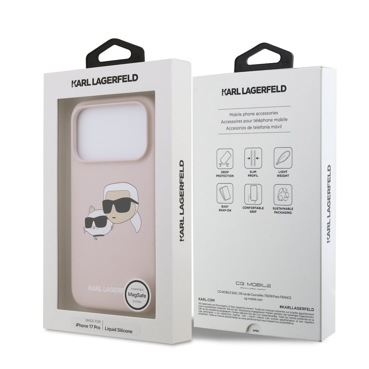 Apple iPhone 17 Pro Max KARL LAGERFELD KLHMP17XSKCHPPLP Liquid Silicon Mag