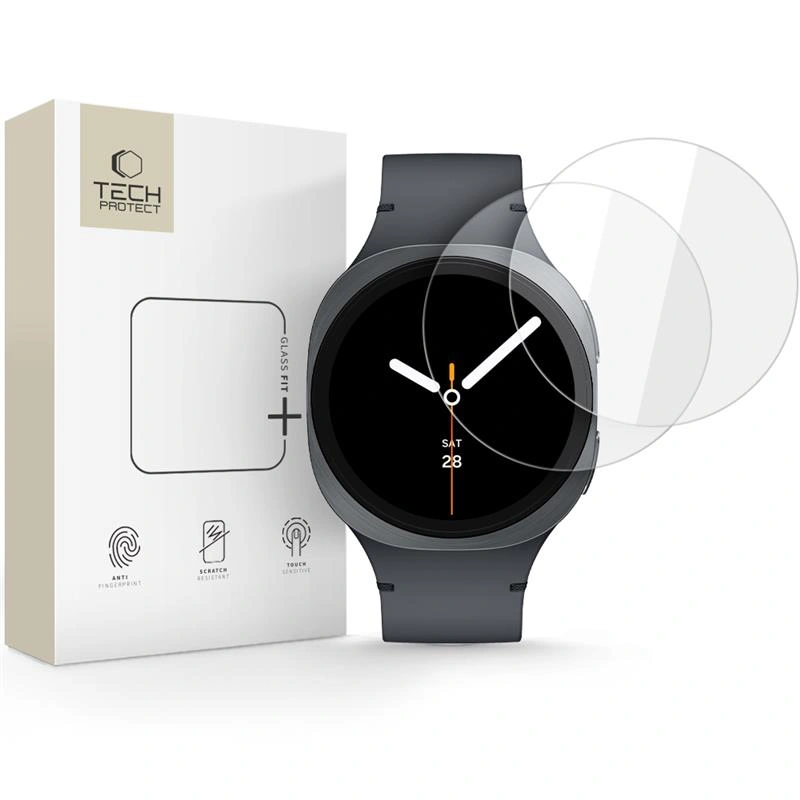 Samsung Watch 8 44mm 2 darabos Tech-Protect üvegfólia - Átlátszó