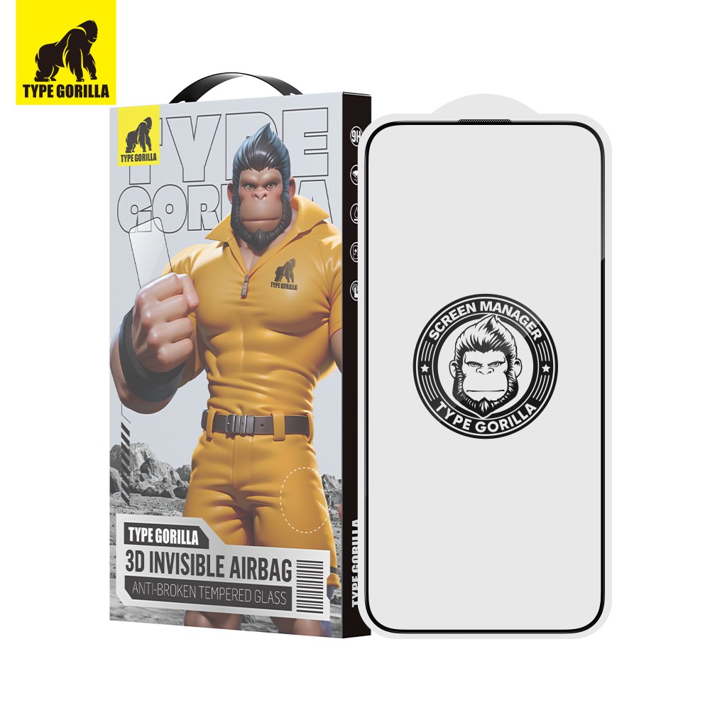 Apple iPhone 16 Pro Max/17 Pro Max TG Invisible Airbag Anti-Broken 3D Full