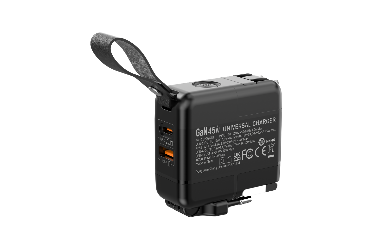Devia Q2618 Global Multiple PD 45W Hálózati Töltőfej - Fekete