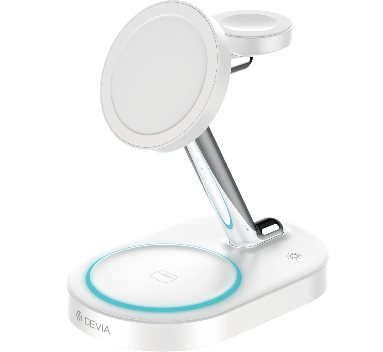 Devia Y302 Smart 3in1 Wireless Asztali Töltő - Fehér
