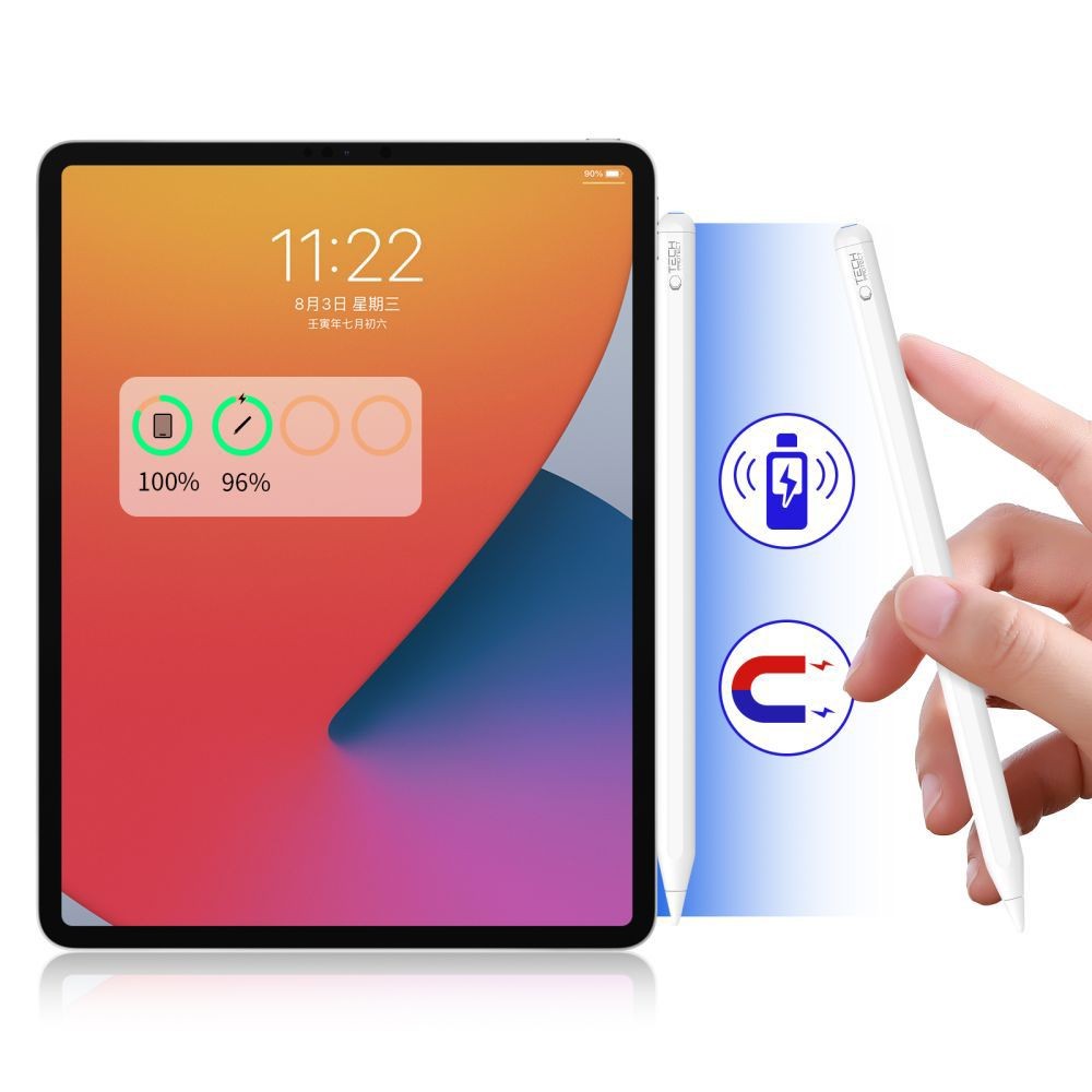 Tech-Protect Mágneses Kapacitív Ceruza (aktív) - Fehér